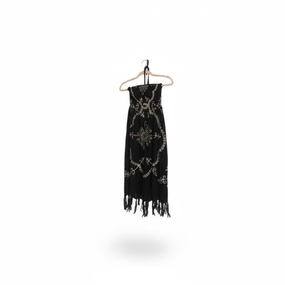 NWOT Black w white stitching and sequences - dress or cover up XS
